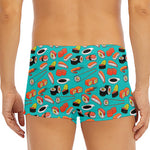Japanese Sushi And Rolls Pattern Print Men's Short Boxer Briefs