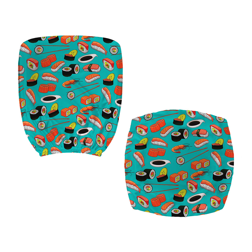 Japanese Sushi And Rolls Pattern Print Office Chair Cover