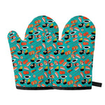 Japanese Sushi And Rolls Pattern Print Oven Mitts