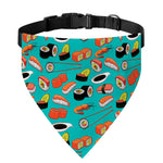 Japanese Sushi And Rolls Pattern Print Over The Collar Dog Bandana