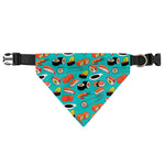 Japanese Sushi And Rolls Pattern Print Over The Collar Dog Bandana