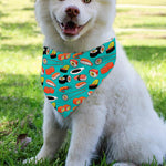 Japanese Sushi And Rolls Pattern Print Over The Collar Dog Bandana
