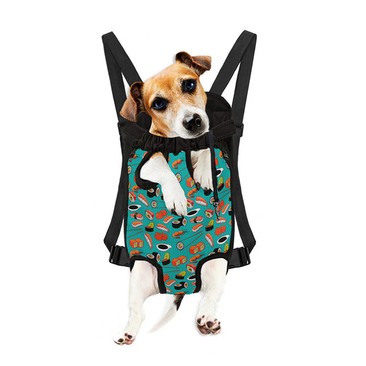 Japanese Sushi And Rolls Pattern Print Pet Carrier Backpack