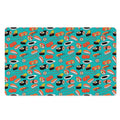 Japanese Sushi And Rolls Pattern Print Polyester Doormat