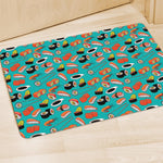 Japanese Sushi And Rolls Pattern Print Polyester Doormat