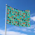 Japanese Sushi And Rolls Pattern Print Polyester Flag