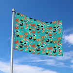 Japanese Sushi And Rolls Pattern Print Polyester Flag