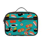 Japanese Sushi And Rolls Pattern Print Portable Lunch Bag