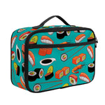 Japanese Sushi And Rolls Pattern Print Portable Lunch Bag