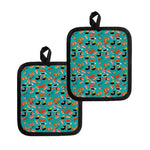 Japanese Sushi And Rolls Pattern Print Pot Holders