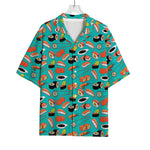 Japanese Sushi And Rolls Pattern Print Rayon Hawaiian Shirt