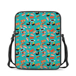 Japanese Sushi And Rolls Pattern Print Rectangular Crossbody Bag