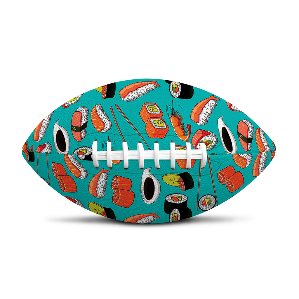Japanese Sushi And Rolls Pattern Print Rugby Ball