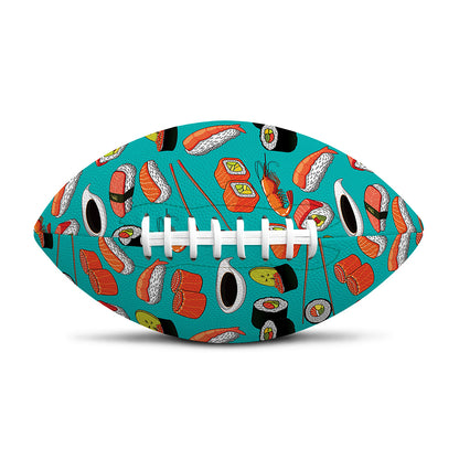 Japanese Sushi And Rolls Pattern Print Rugby Ball