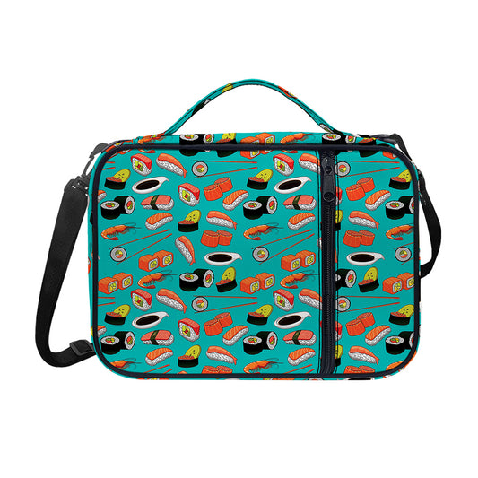 Japanese Sushi And Rolls Pattern Print Shoulder Strap Bible Bag