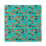 Japanese Sushi And Rolls Pattern Print Silk Bandana