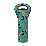 Japanese Sushi And Rolls Pattern Print Single Neoprene Wine Tote