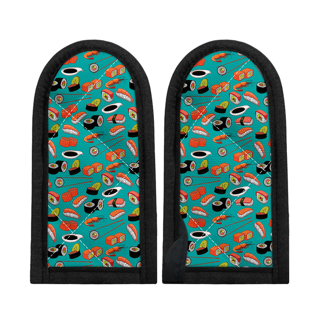 Japanese Sushi And Rolls Pattern Print Skillet Handle Cover