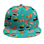 Japanese Sushi And Rolls Pattern Print Snapback Cap