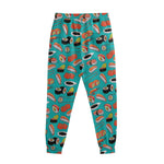 Japanese Sushi And Rolls Pattern Print Sweatpants