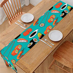 Japanese Sushi And Rolls Pattern Print Table Runner