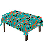 Japanese Sushi And Rolls Pattern Print Tablecloth