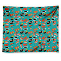 Japanese Sushi And Rolls Pattern Print Tapestry
