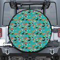 Japanese Sushi And Rolls Pattern Print Tire Cover