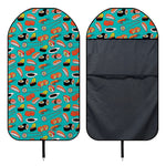 Japanese Sushi And Rolls Pattern Print Waterproof Car Seat Cover