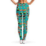 Japanese Sushi And Rolls Pattern Print Women's Leggings