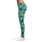 Japanese Sushi And Rolls Pattern Print Women's Leggings