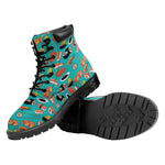 Japanese Sushi And Rolls Pattern Print Work Boots