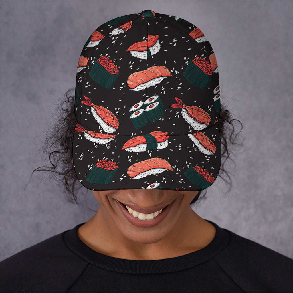 Japanese Sushi Pattern Print Baseball Cap