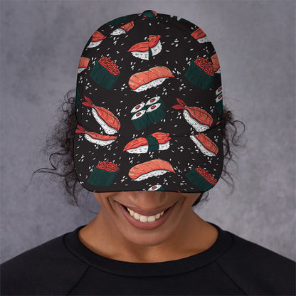 Japanese Sushi Pattern Print Baseball Cap