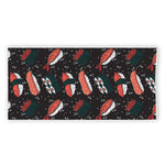 Japanese Sushi Pattern Print Beach Towel