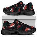 Japanese Sushi Pattern Print Black Chunky Shoes