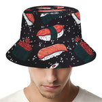 Japanese Sushi Pattern Print Bucket Hat