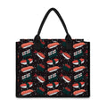 Japanese Sushi Pattern Print Canvas Tote Bag