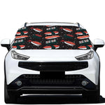 Japanese Sushi Pattern Print Car Windshield Snow Cover