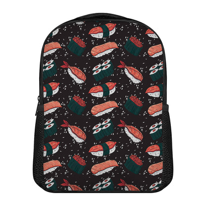 Japanese Sushi Pattern Print Casual Backpack