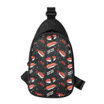 Japanese Sushi Pattern Print Chest Bag