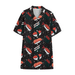Japanese Sushi Pattern Print Cotton Hawaiian Shirt