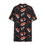 Japanese Sushi Pattern Print Cotton Hawaiian Shirt