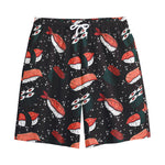 Japanese Sushi Pattern Print Cotton Shorts