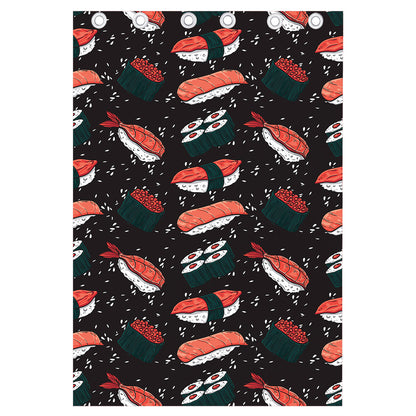 Japanese Sushi Pattern Print Curtain