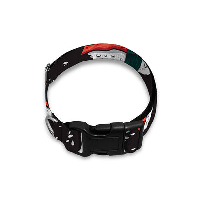 Japanese Sushi Pattern Print Dog Collar