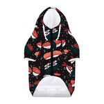 Japanese Sushi Pattern Print Dog Zip Up Hoodie