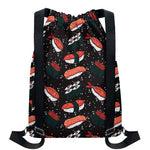 Japanese Sushi Pattern Print Drawstring Backpack