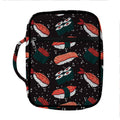 Japanese Sushi Pattern Print Front Pocket Bible Bag