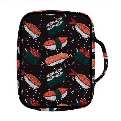 Japanese Sushi Pattern Print Front Pocket Bible Bag